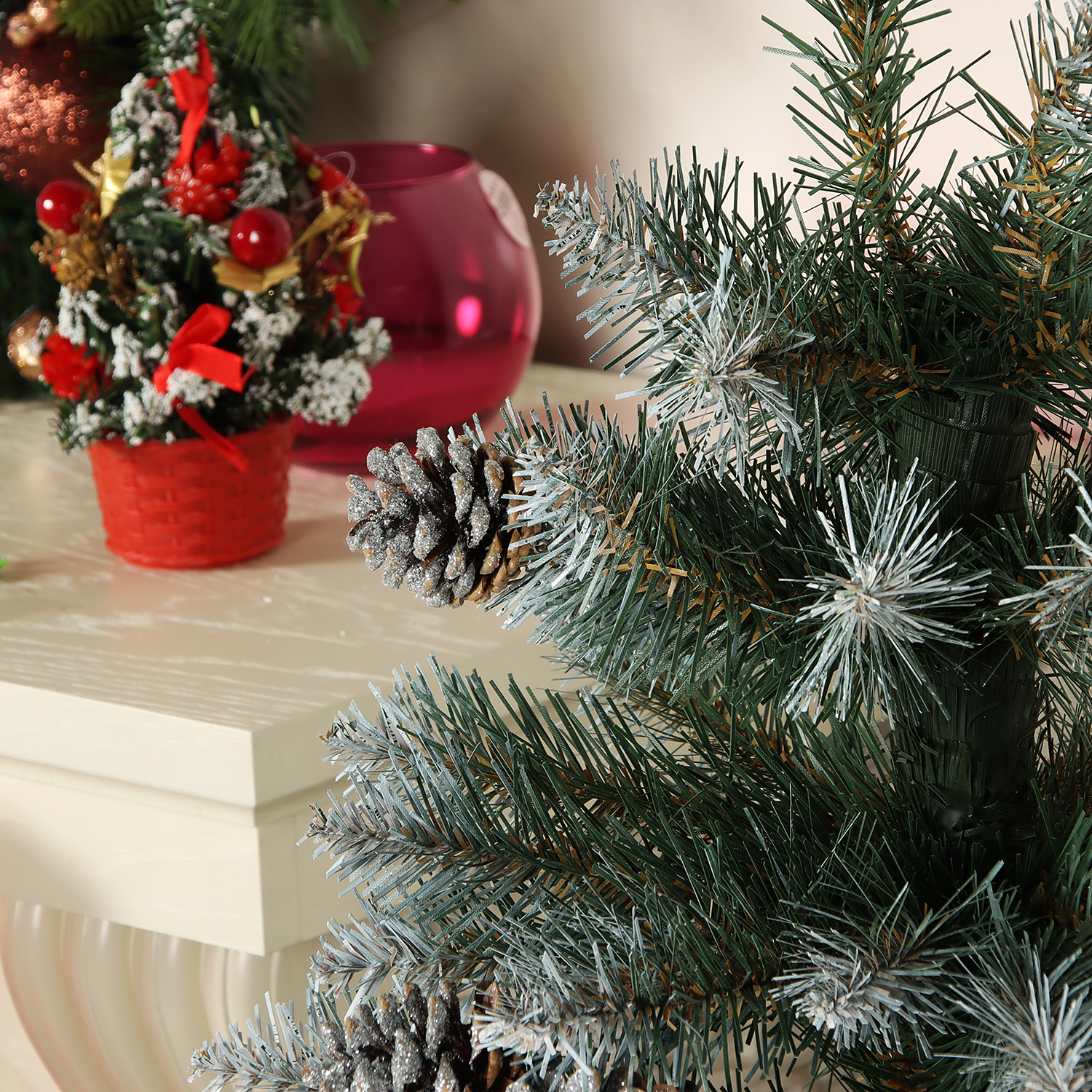 Елка искусственная Елки от Мишки «Элитная», 150 см, ПВХ, зеленый с инеем