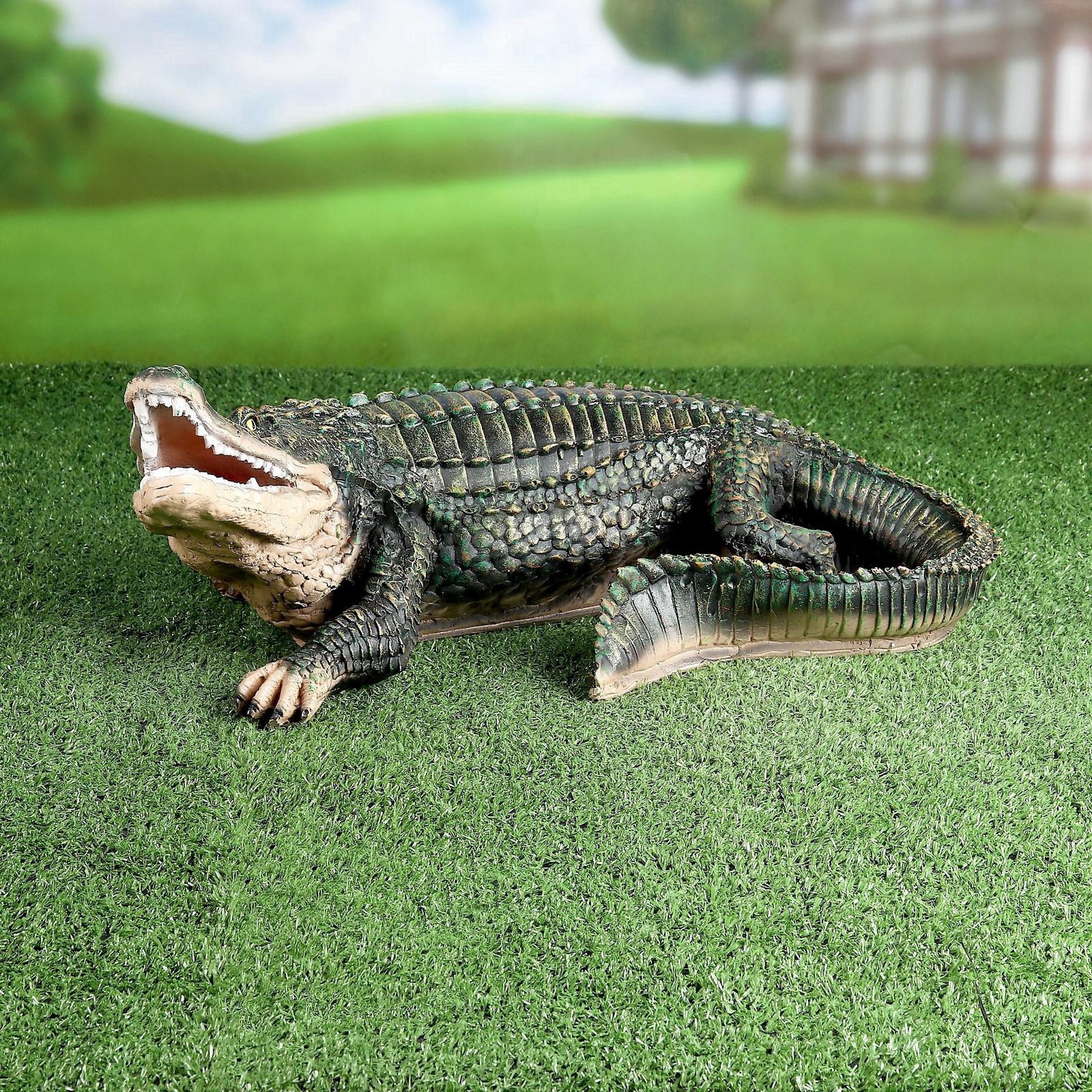 Садовая фигура "Крокодил" 28*50*20 см 1090100