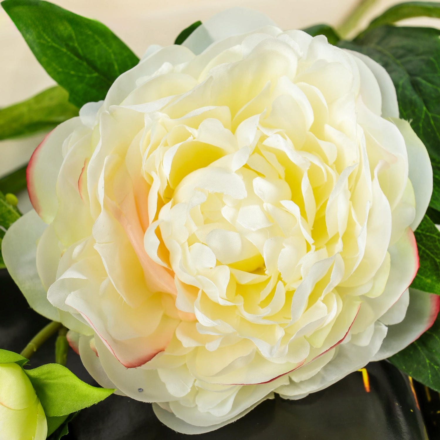 Цветы искусственные "Пион дуо" 12х60 см, белый 4142875