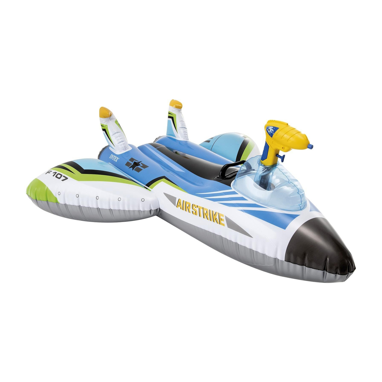 Плот для плавания «Самолет», 117 х 117 см, с водной пушкой, от 3 лет, до 40 кг, 57536NP, цвета микс