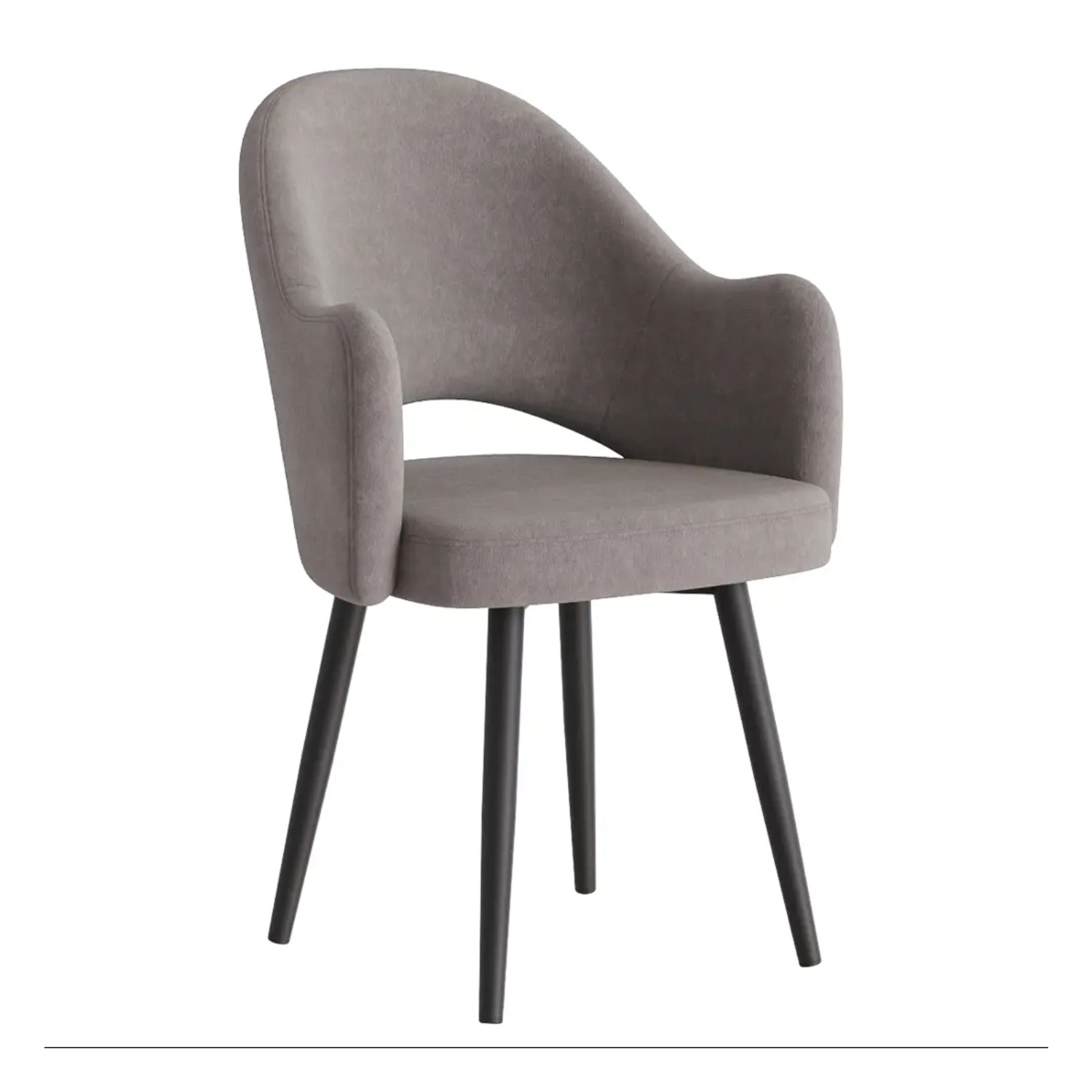 Кресло ДЭЙЗИ 590x550xh875 Парма 1011 мокко+металл.каркас ФАНТОМ черный *4