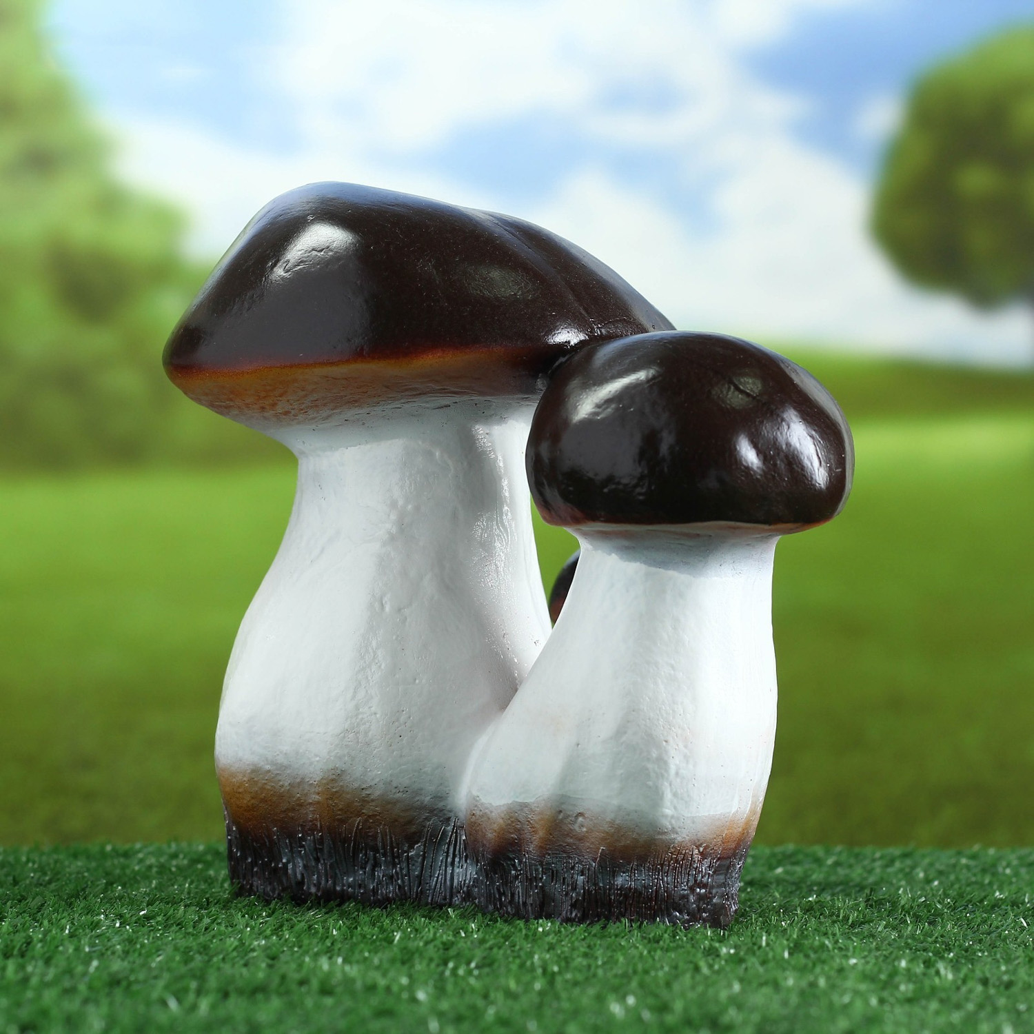 Садовая фигура "Гриб-боровик тройной"  25*23*23 см  460047