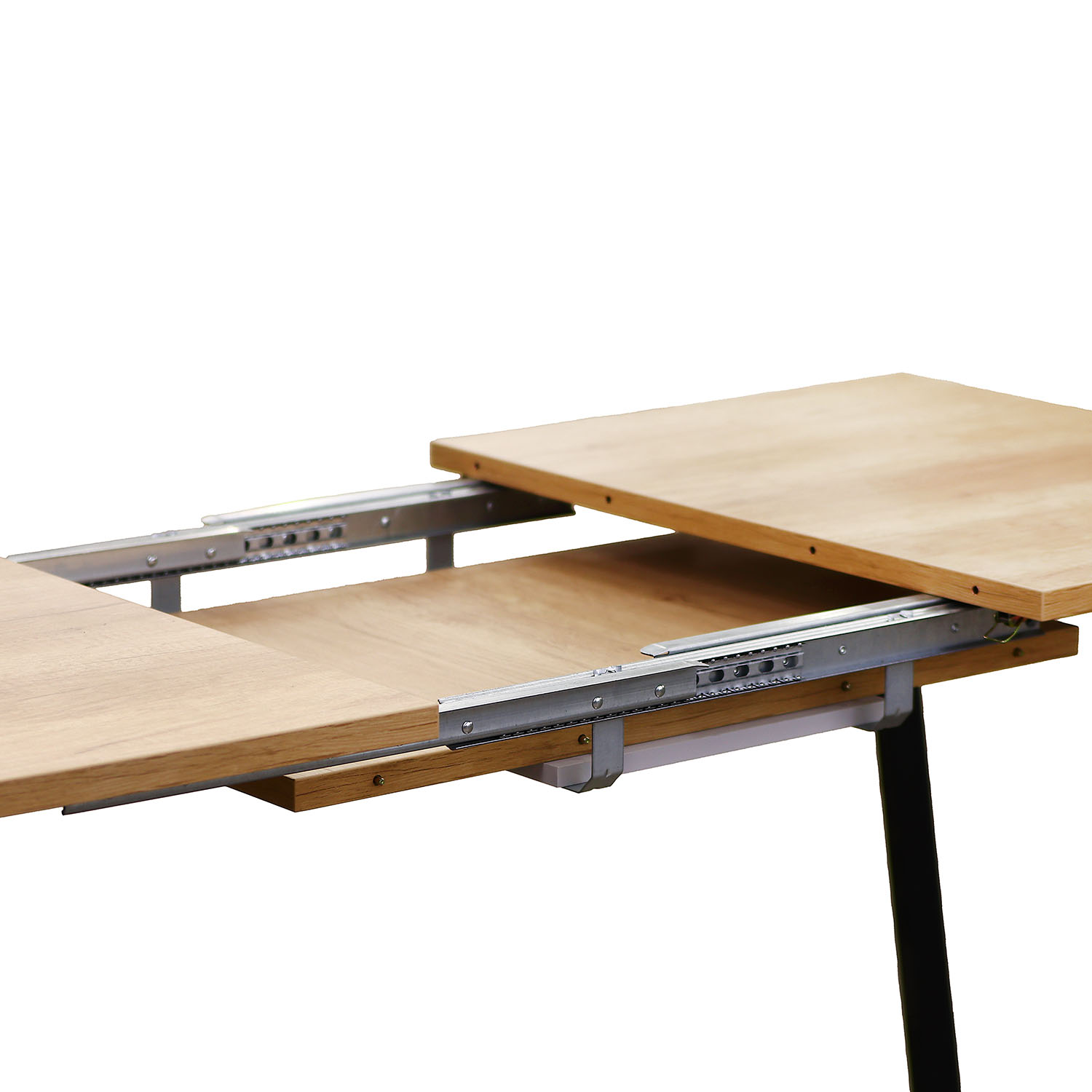 Стол раздв.АТЛАНТ-2 1200(+500)*800*h750мм ЛДСП EGGER Дуб Небреска+комплект ножек дерев.Черный *1