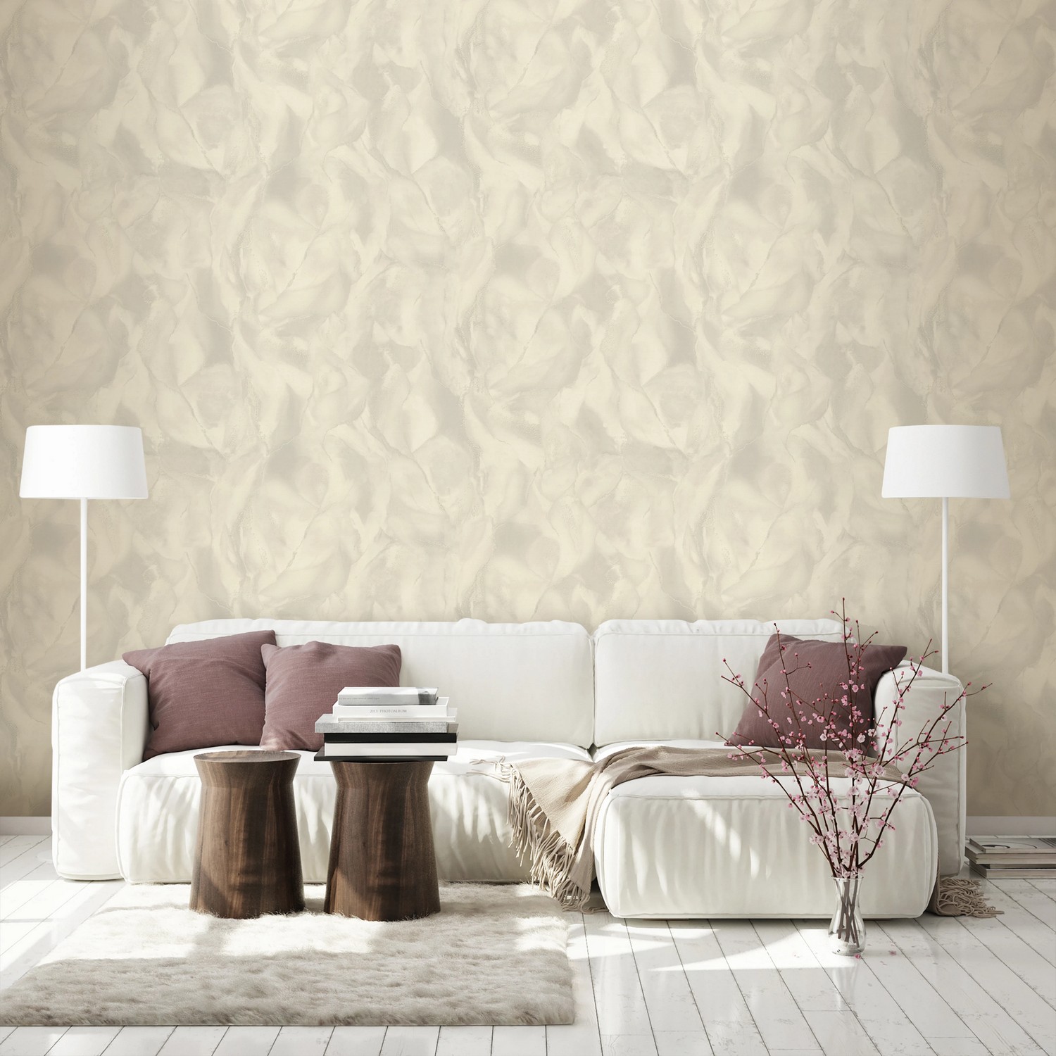 Обои  флиз ED Monte Solaro Osaka фон (беж.) 7287-10 *6