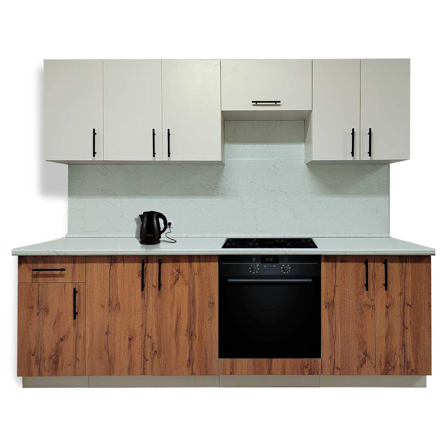 Шкаф напольный 300х850х480 мм BROZEX-WOOD Viola, с дверцей, белый / дуб вотан