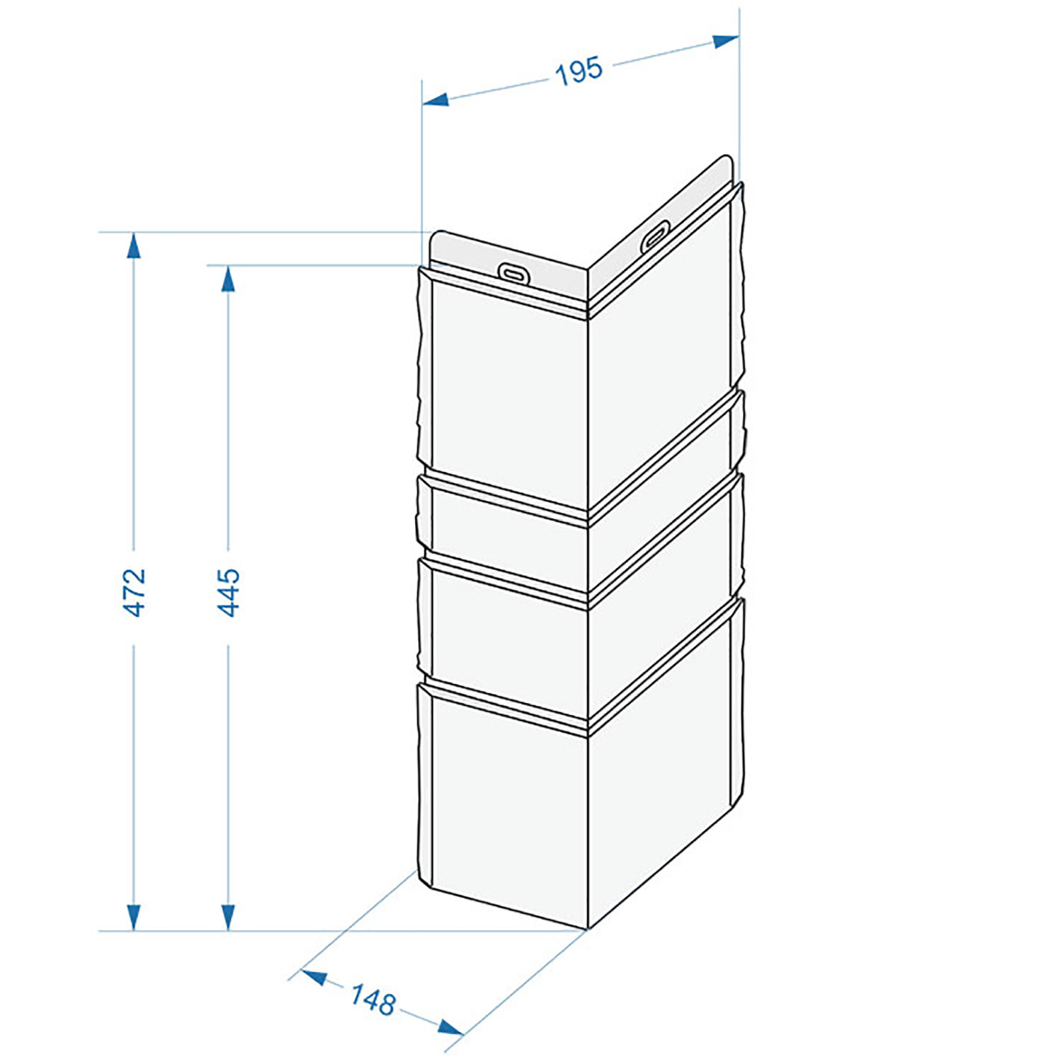 Угол BURG темный (0,445м) Дёке