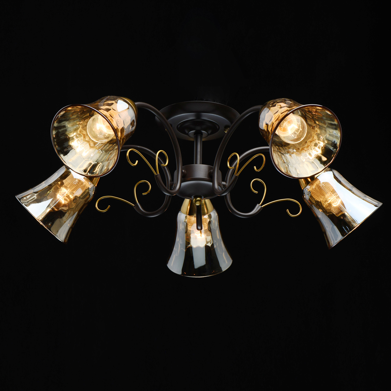 Люстра De City 372014205, E27, 5 ламп, 60 Вт, цвет черный