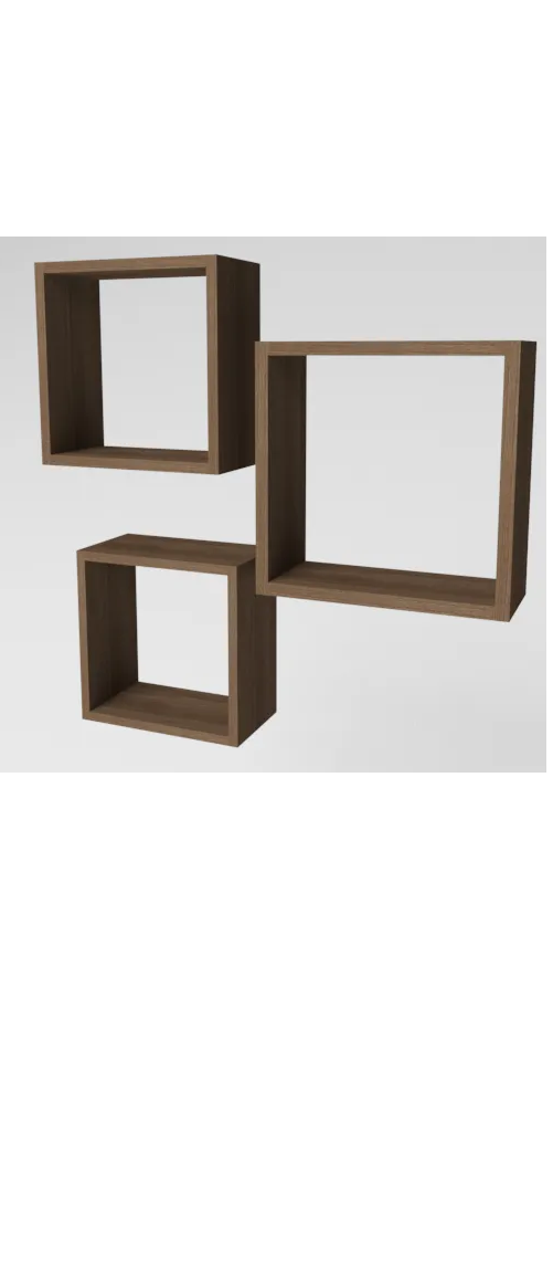 Набор полок КУБ-3 298х298х122/268х268х122/238х238х122 Шимо темный *1