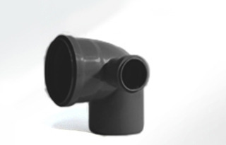 Отвод Ø 110 мм 90° с правым выходом Ø 50 мм *1/14 Отвод Ø 110 мм 90° с правым выходом Ø 50 мм *1/14