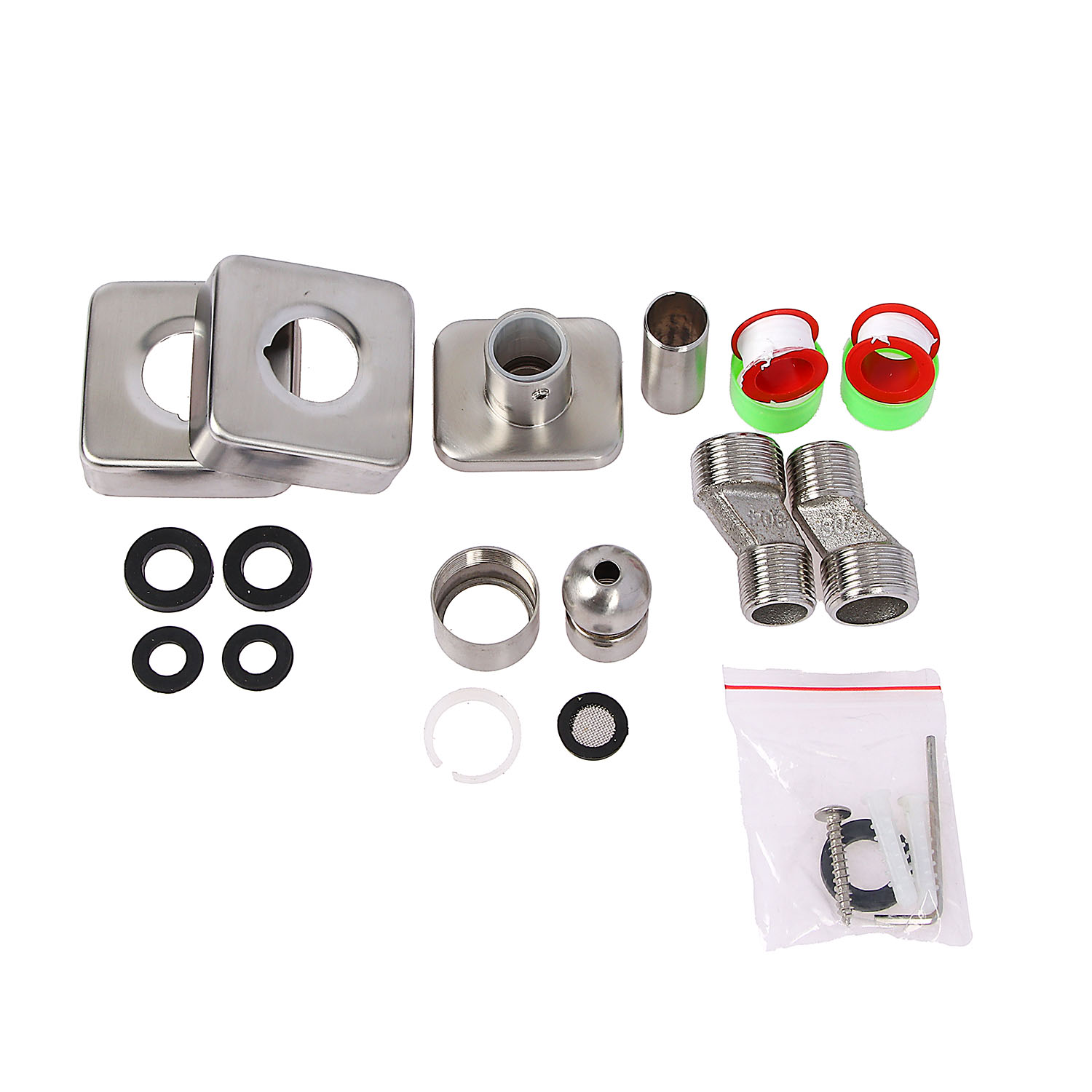 Смеситель д/ванны со стойкой для душа + ручной душ Potato P35304S нерж.сталь *1/4