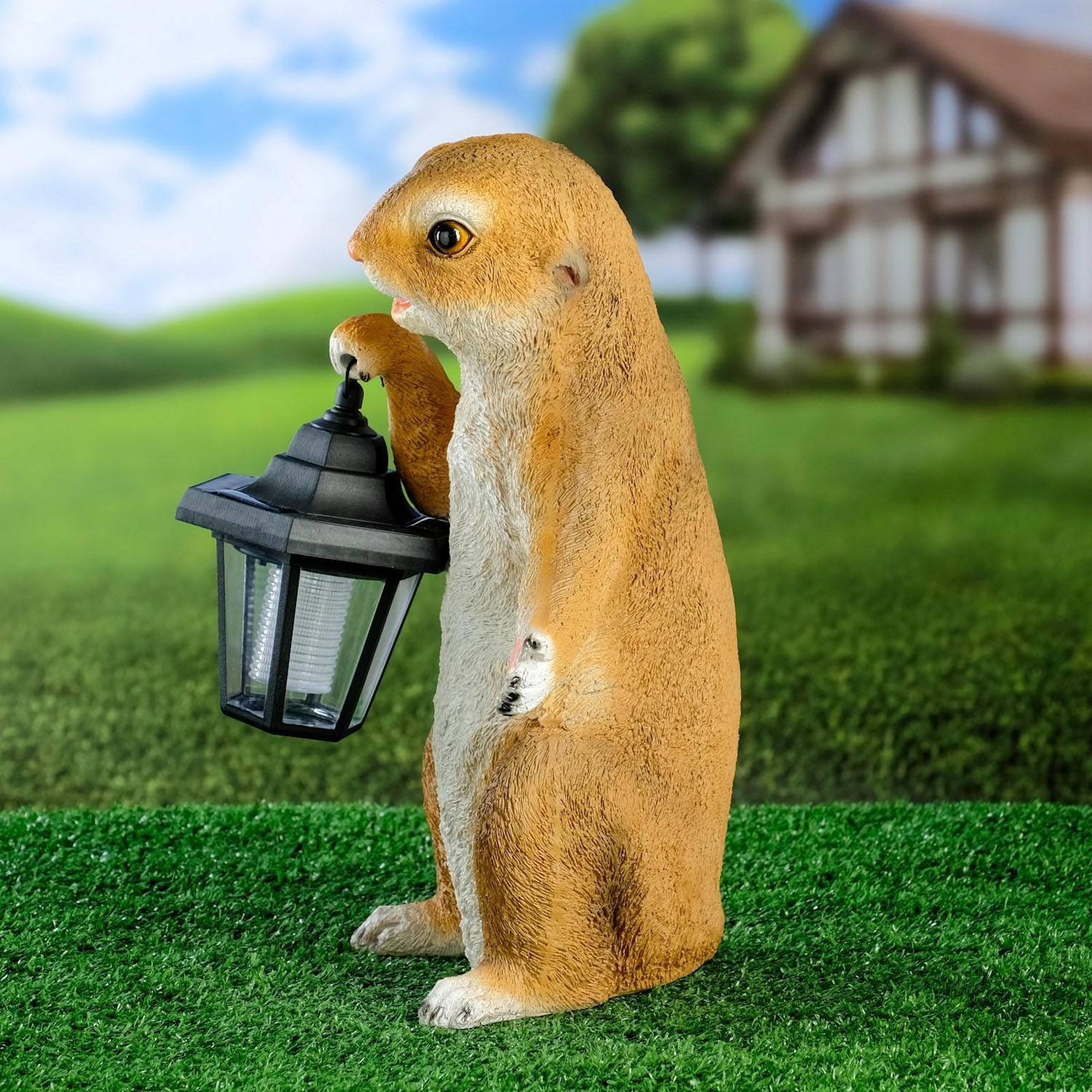 Садовый фонарь "Суслик с фонариком" 15х15х36см   4160847