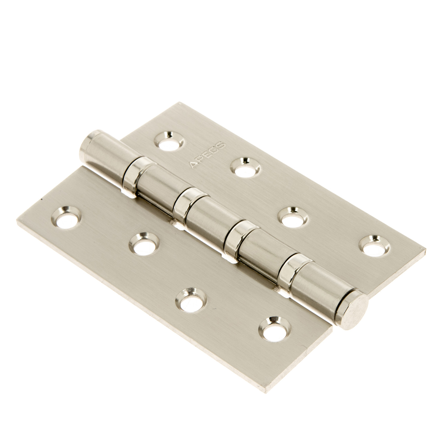 Петля без врезки 100*75*2,5мм НИКЕЛЬ матовый NiS (комплект 2шт.) АПЕКС *1/5/50