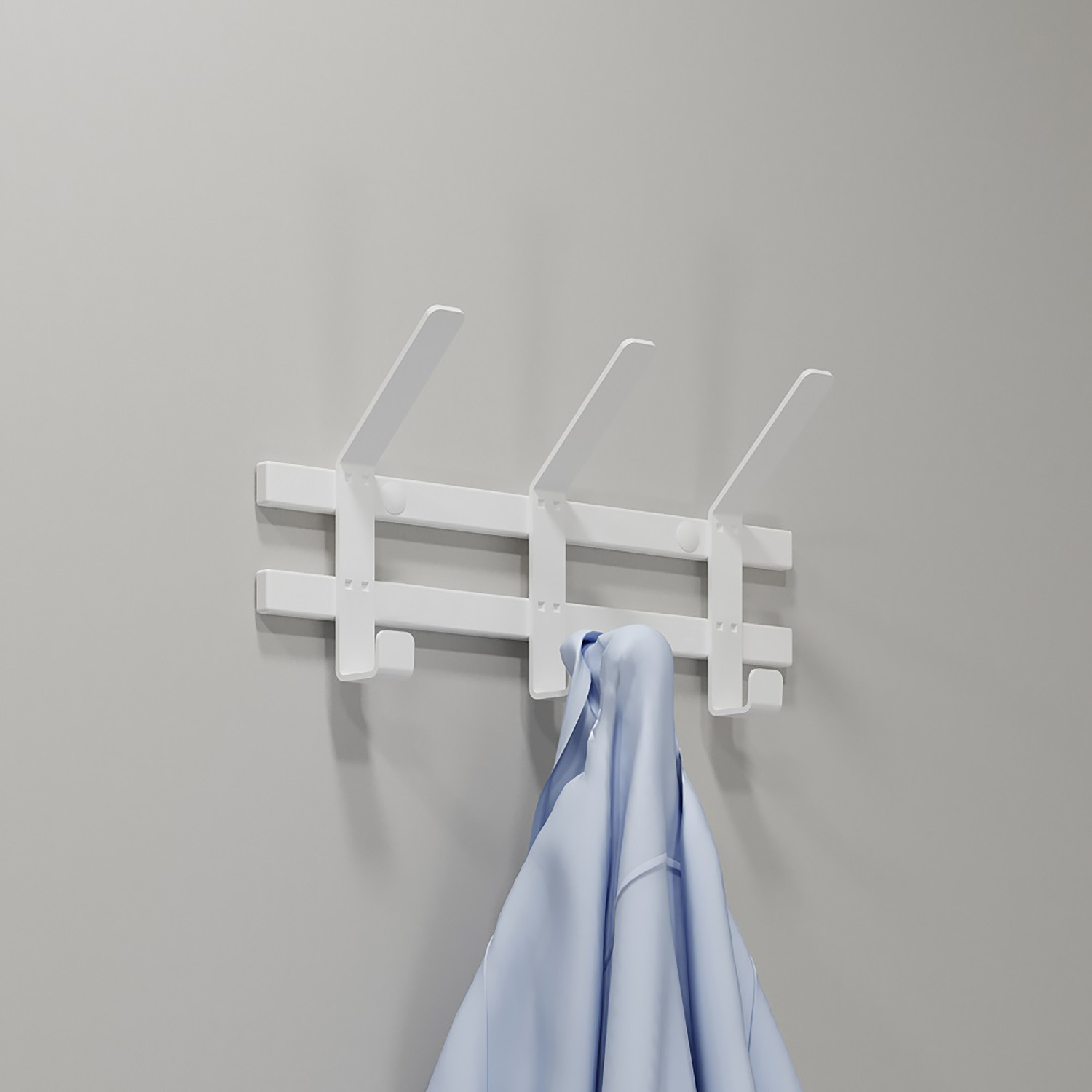 Вешалка настенная "Торонто 3" 364х174х91мм Белый ВНТ3 Б ("ЗМИ") *1