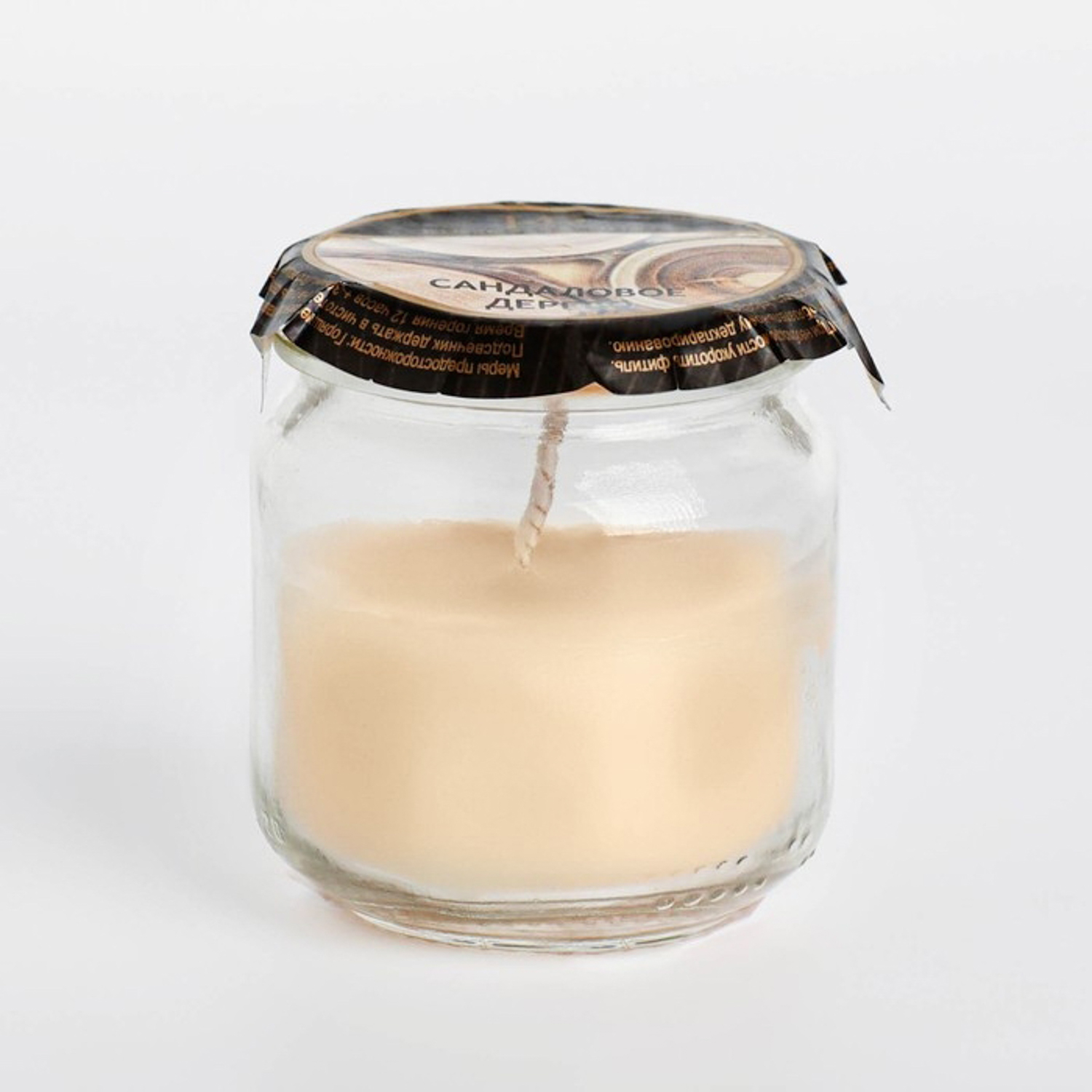 Свеча ароматическая в банке "Сандаловое дерево" 6906384 Свеча ароматическая в банке "Сандаловое дерево" 6906384
