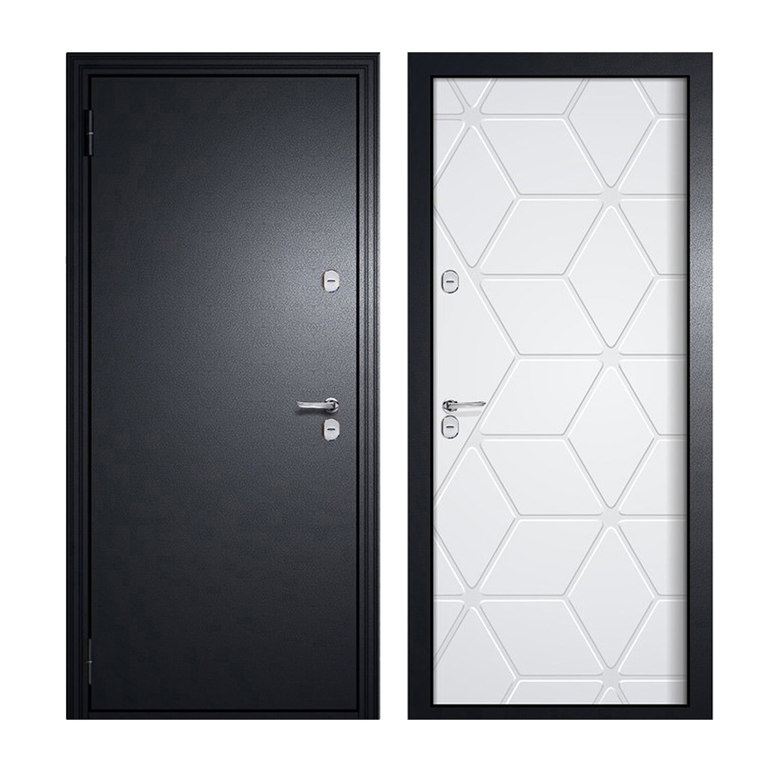 яяяДверь металлическая 8 см ГУДЗОН 3 Антик серый/МДФ16,белая 870х2050 ЛЕВАЯ короб ТЕРМОРАЗРЫВ *1