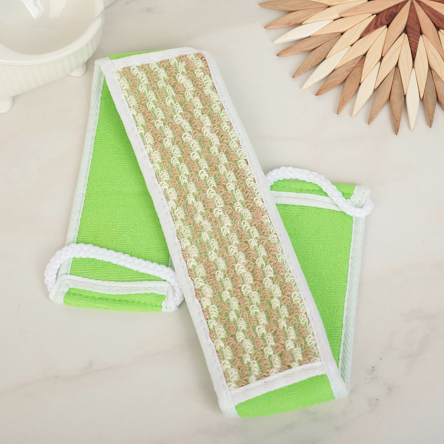 яяяМочалка-лента массажная 68х8 см, сизаль МИКС 739545