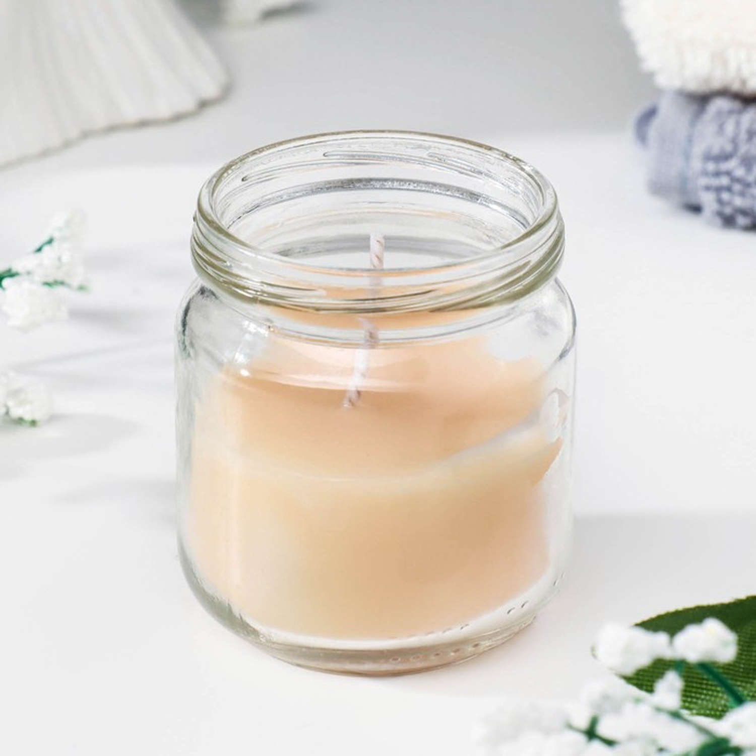 Свеча ароматическая в банке "Сандаловое дерево" 6906384 Свеча ароматическая в банке "Сандаловое дерево" 6906384