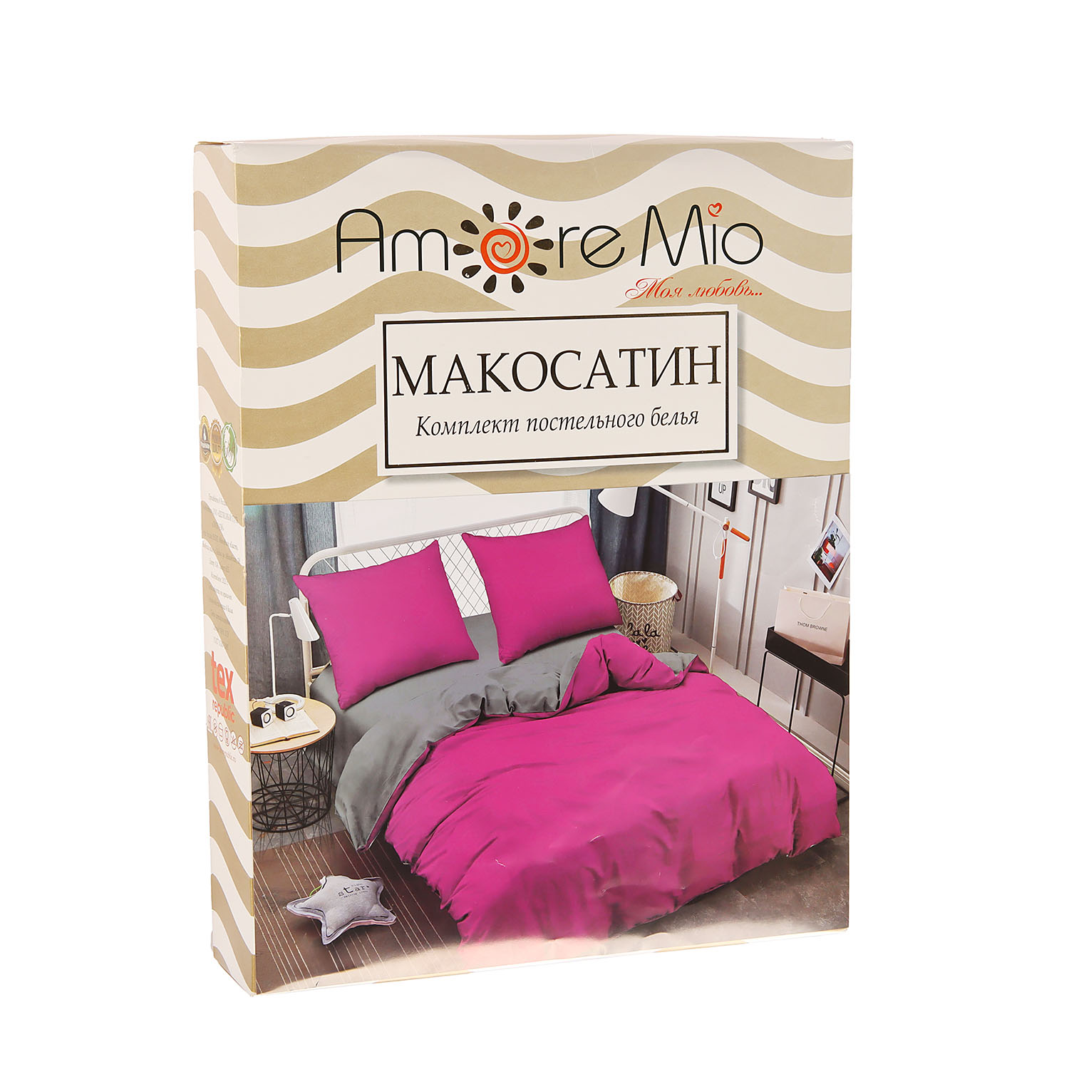 Постельное белье 1,5сп макосатин 22236 Vlad Amore Mio, наволочки 70*70 - 2шт *1