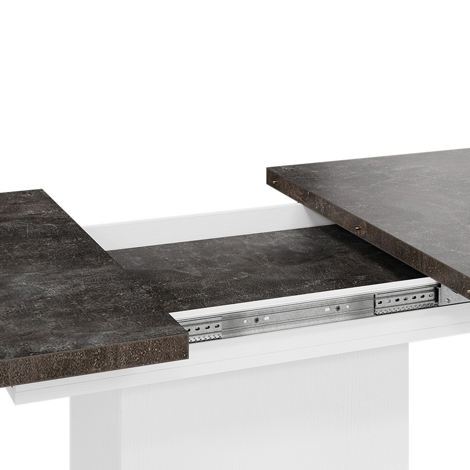 Стол обеденный прямоугольный раздв.Детройт Тип4 800х1200(1635)х h746 Белый, Ателье темный*1