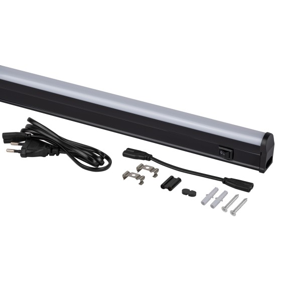 Светильник светодиодный линейный 12W 4,0К ЧЕРНЫЙ 1000лмВыкл 874х22х37 ЭРА Б0065557 *1/25