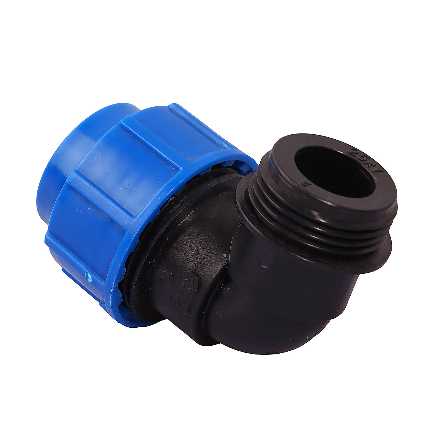 Угольник ПНД компрессия Ø 25х1" наруж. резьба *1/40