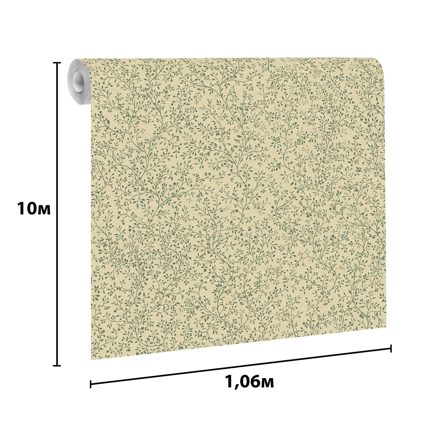 Обои флиз Elysium Коттон (беж./зел.) E26414 1,06*10м *1/4