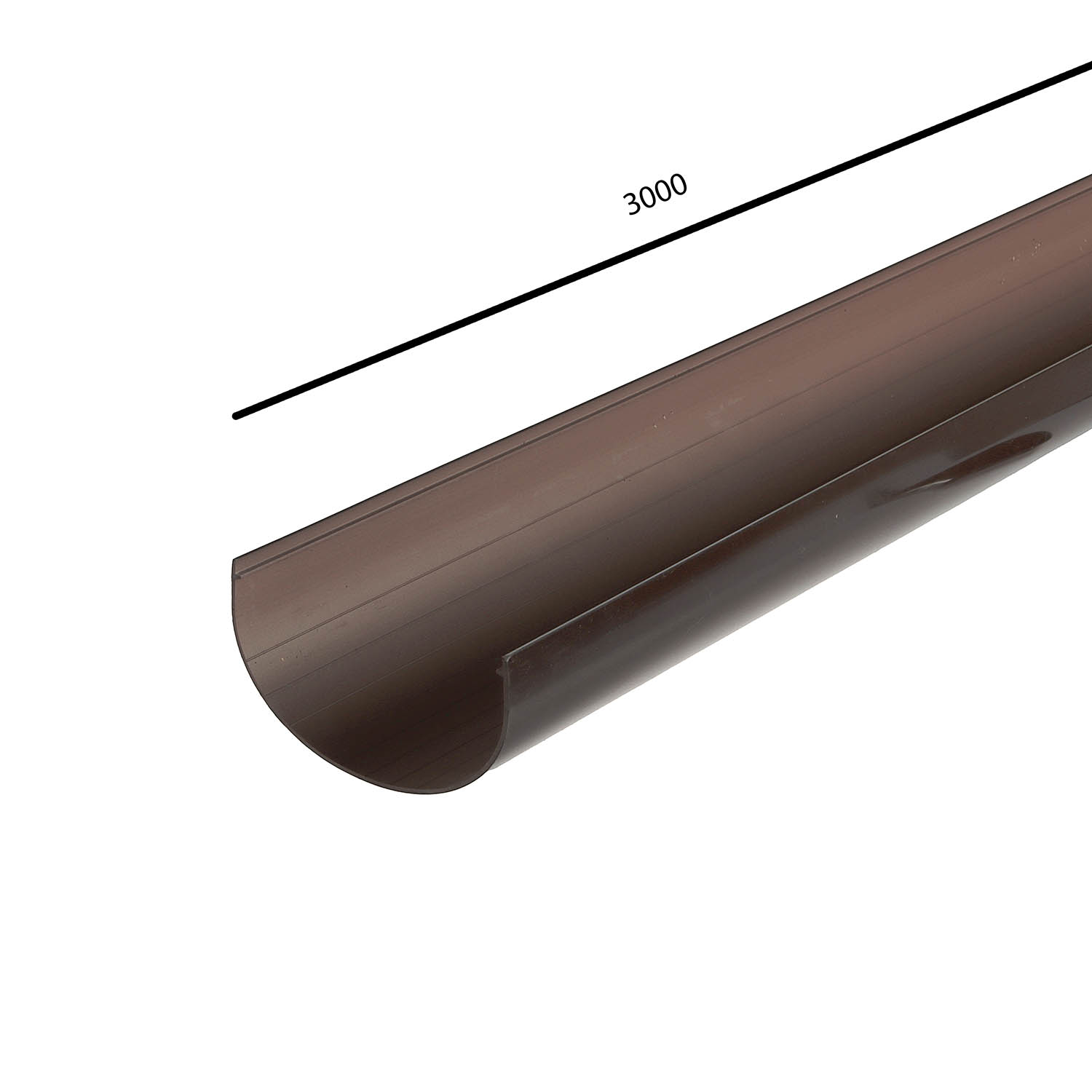 Желоб водосточный 120х3000 мм ТехноНиколь, темно-коричневый