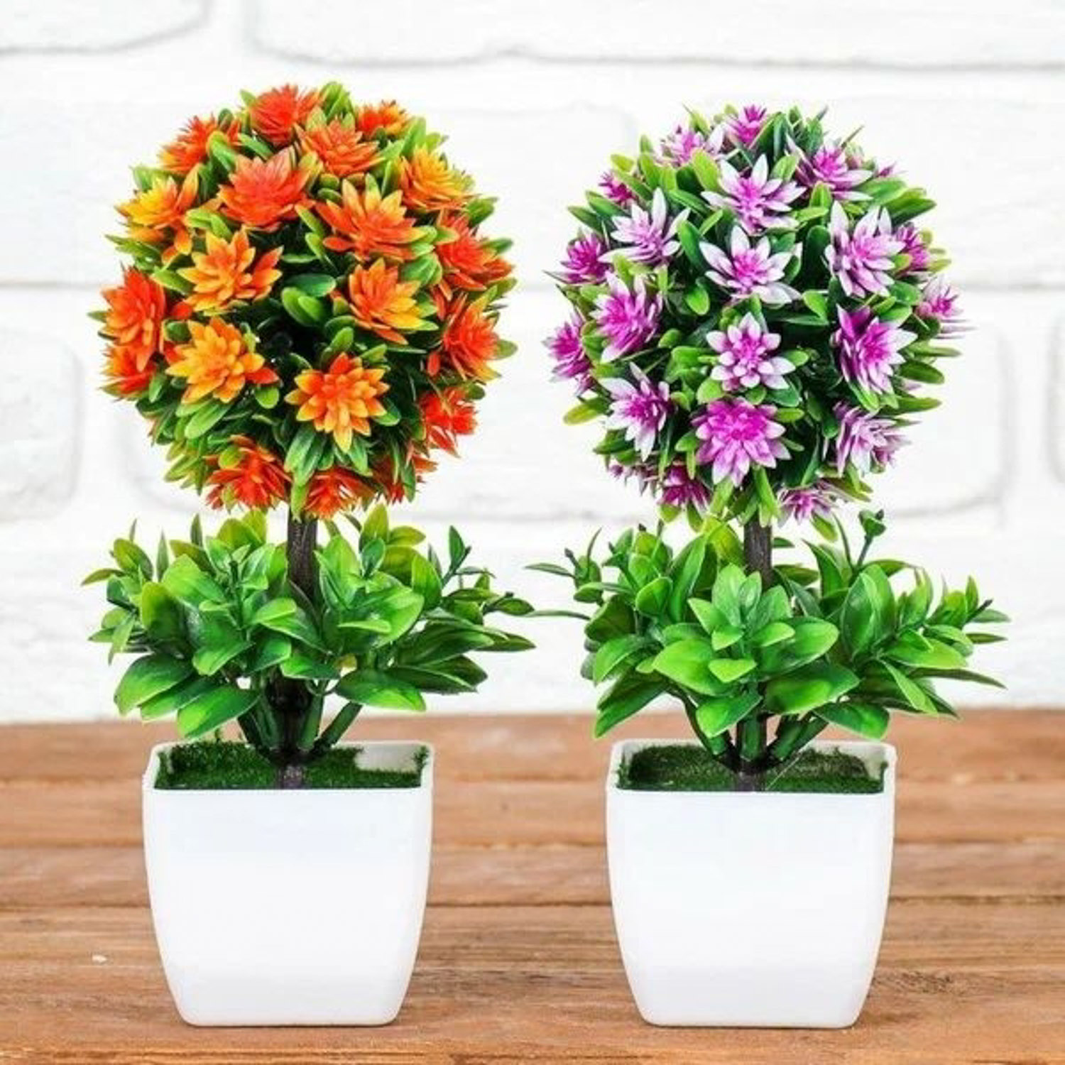 Бонсай "Деревце с цветами в зелени" 7*21 см, микс   3792272