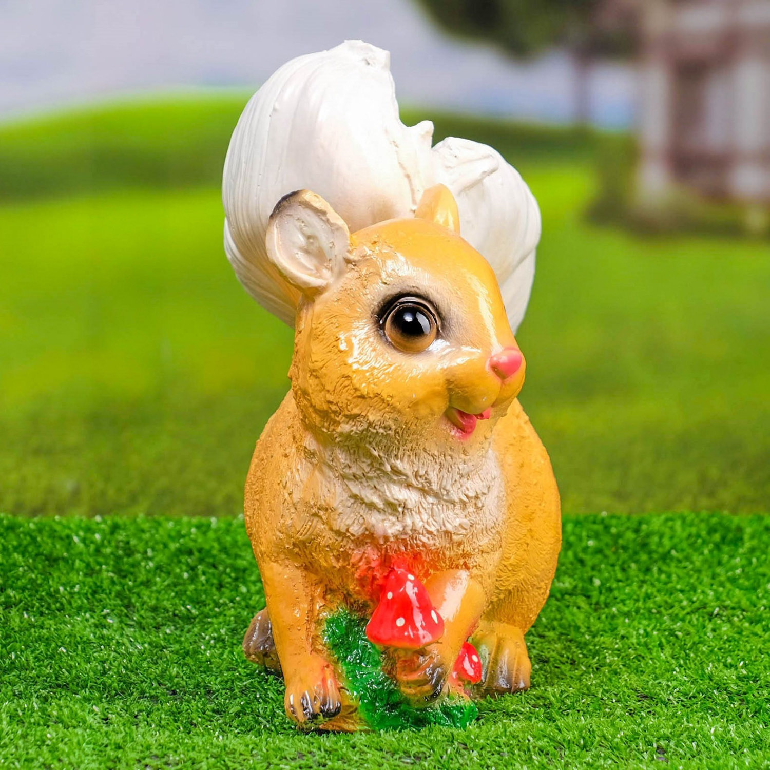 Садовая фигура "Белка с грибочками" 30х23см   3242416