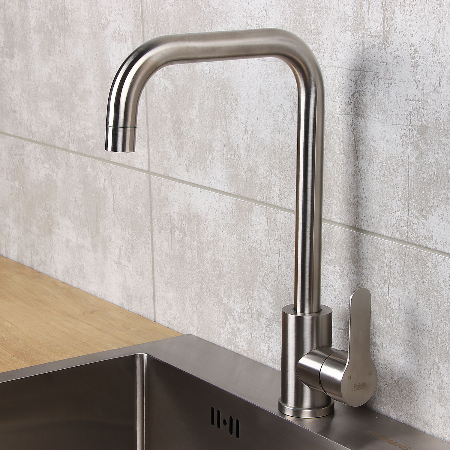 Смеситель для кухни Potato P40303S-2 высокий излив *1/10 Смеситель для кухни Potato P40303S-2 высокий излив *1/10