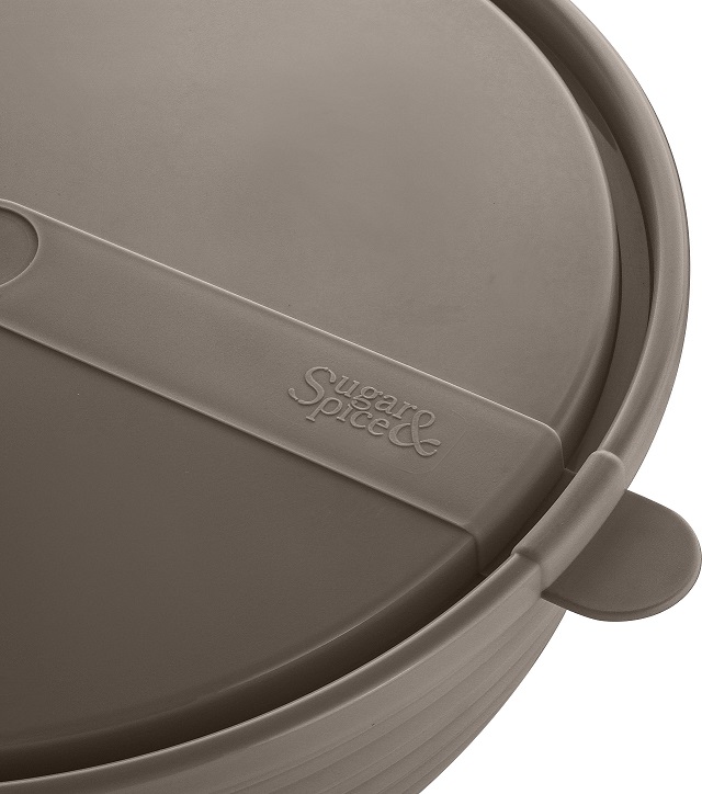 Салатник пластм. "Cardamom" 1,2л d182мм с крышкой Миндаль SE400311105 ("Sugar Spice") *1/15