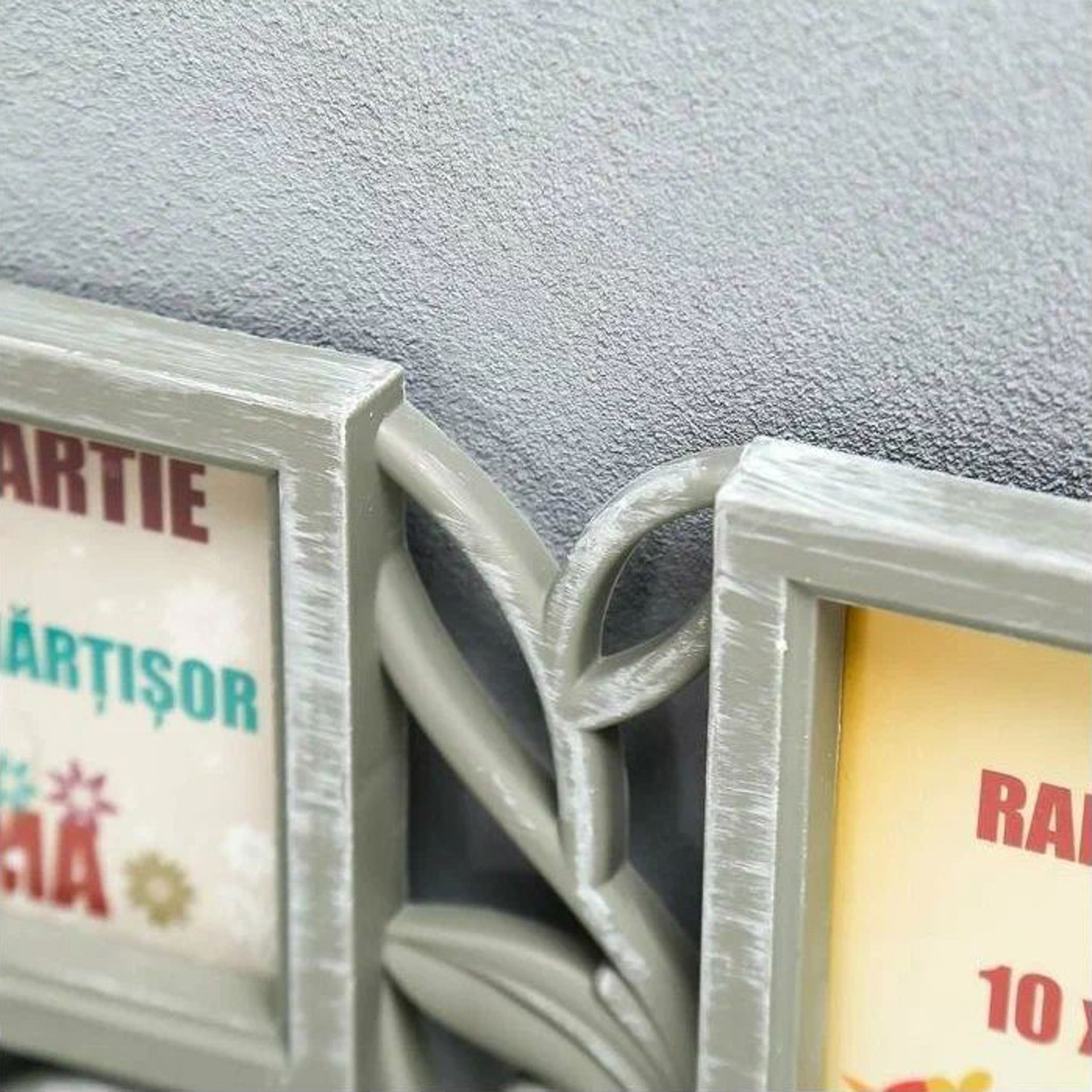 Фоторамка пластик на 2 фото 10х15 см "Птица счастья" серая 21х35 см 2751000