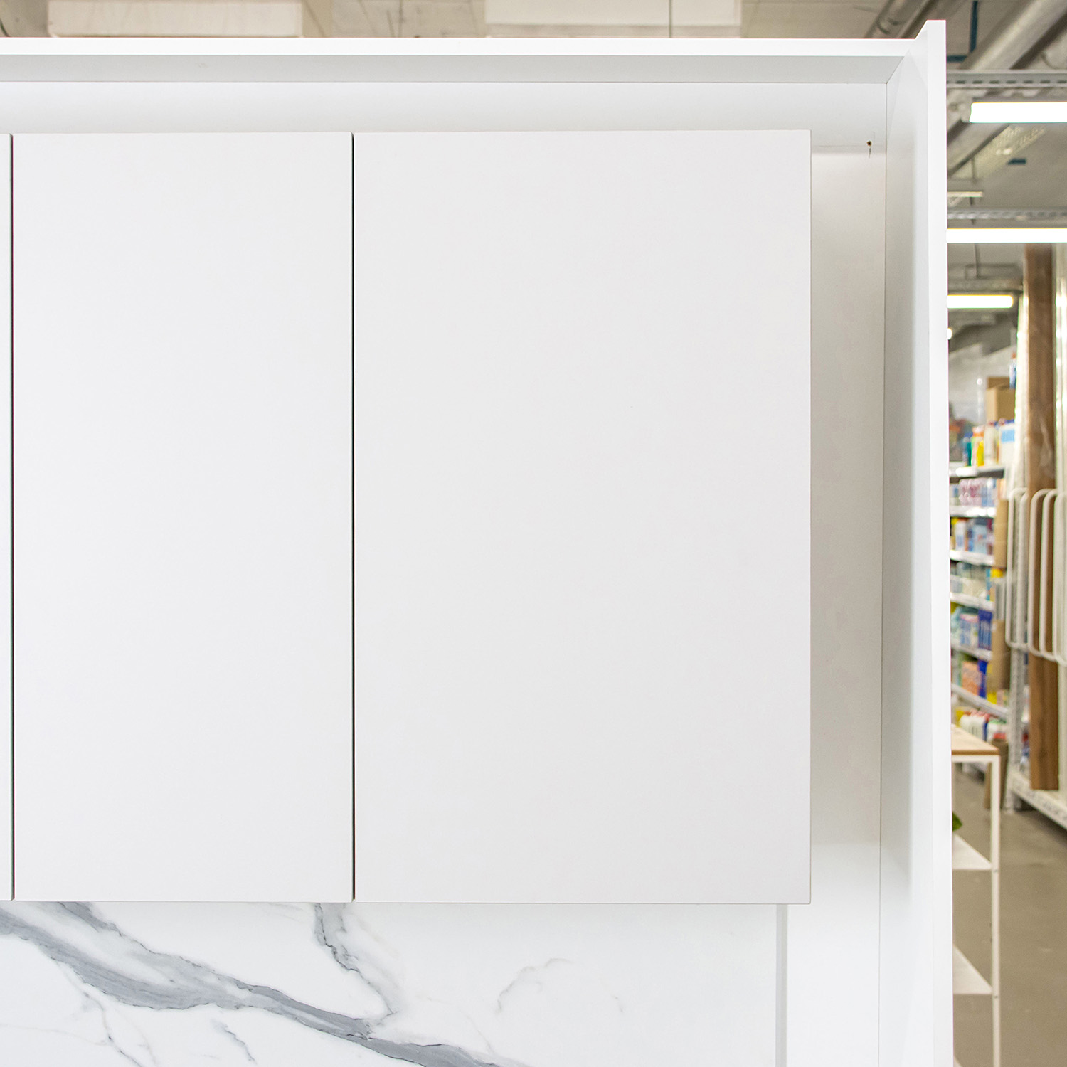 Шкаф навесной 400х676х290 мм BROZEX-WOOD Серый лед, с дверцей, серый / графит