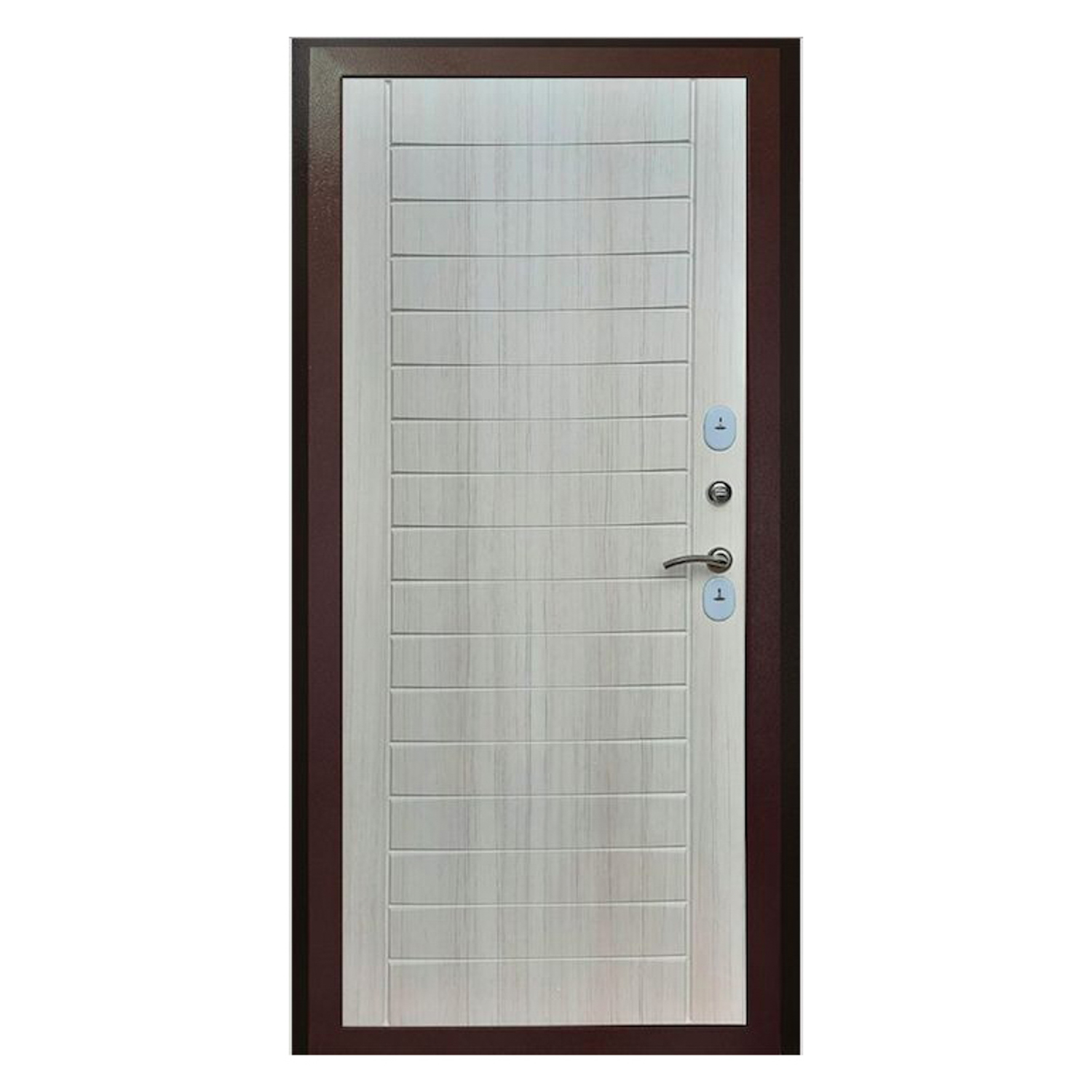 Дверь входная 2050х860х100 мм Дверной континент Комфорт 2, левая, медный антик/сандал светлый