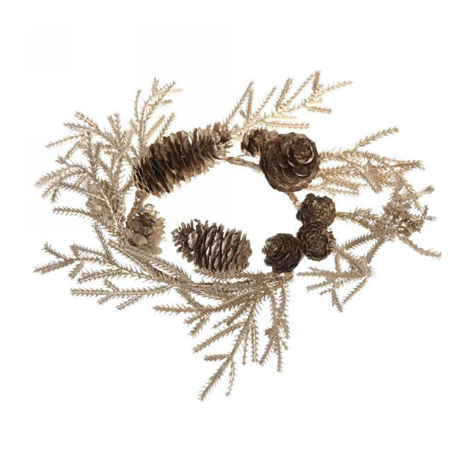Венок хвойный новогодний "Волшебный иней", 30 см