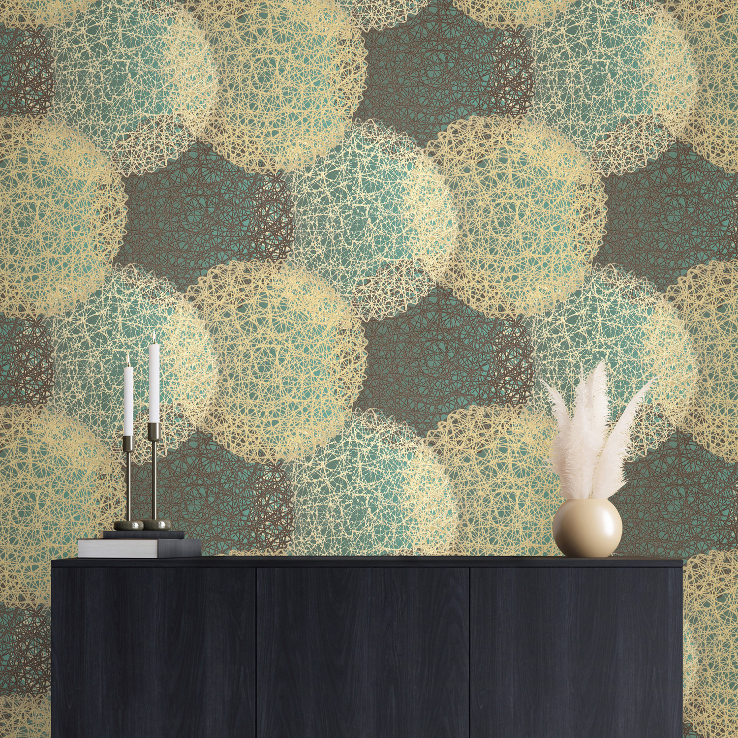 Обои флиз ED Monte Solaro Samui 2 (зел.) 9317-04 10.05х1.06м *6