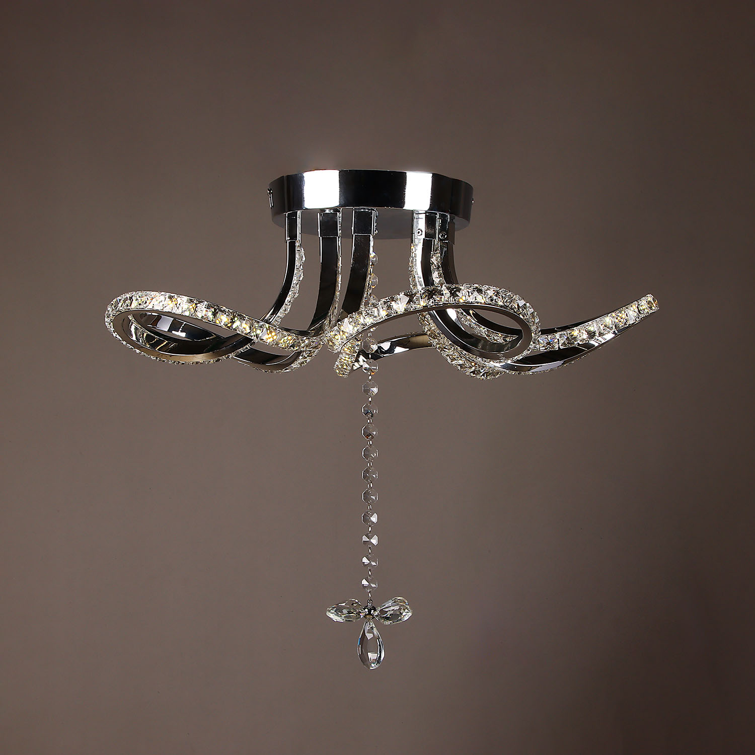 Светильник подвесной светодиодный 8897/130W Chrome 500 мм 3 реж., пульт S=16м2 VERNER LIGHTING *1