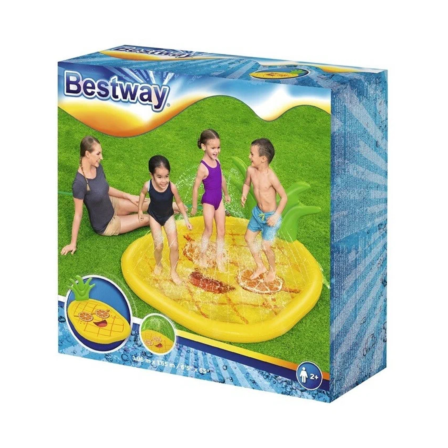 Бассейн надувной "Солнечный ананас" 196 х 165 см, от 2 лет 52565  9298715