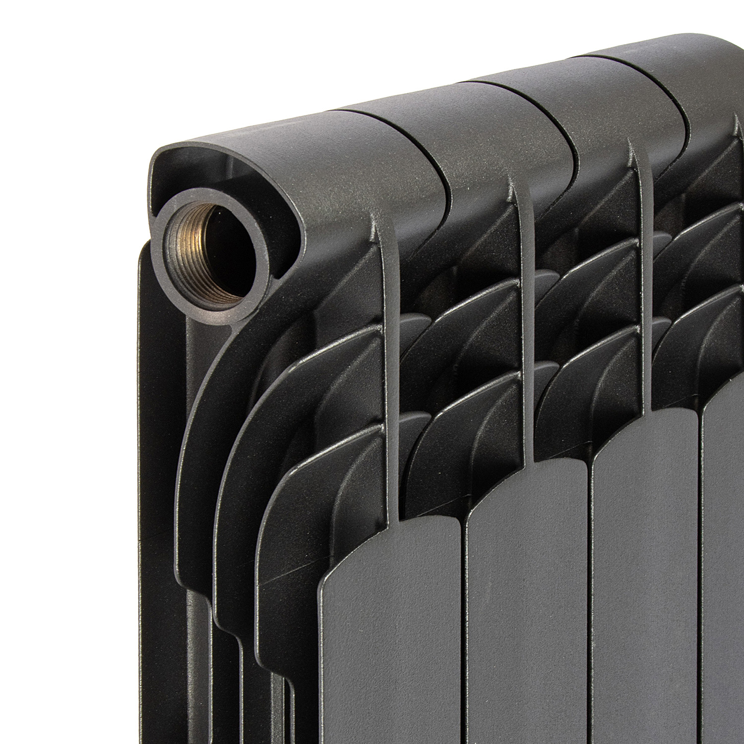 Радиатор биметаллический 4 секции Royal Thermo Revolution, 500 мм, черный