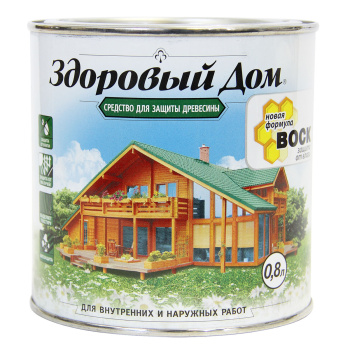 Средство для защиты древесины Здоровый дом, 0,8 л, бесцветный