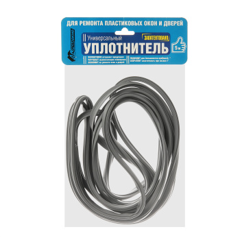 Уплотнитель 5 м АС РемОкно, универсальный, серый