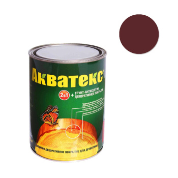 Защитно-декоративное покрытие 0.8 л для древесины АКВАТЕКС 2 в 1, алкидное, махагон