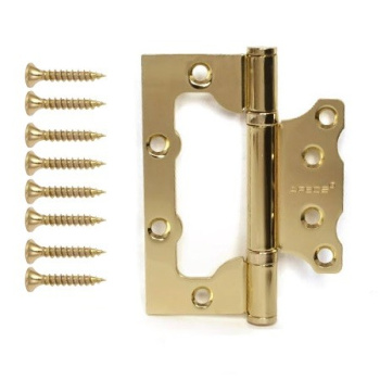 Петля без врезки 100*75*2,5мм ЗОЛОТО G (комплект 2шт.) АПЕКС *1/5/50