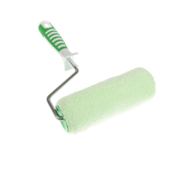 Валик микрофибра 180мм "Профи" d-8мм бело-зеленый микс (арт.100-738) (Акор) *1/30
