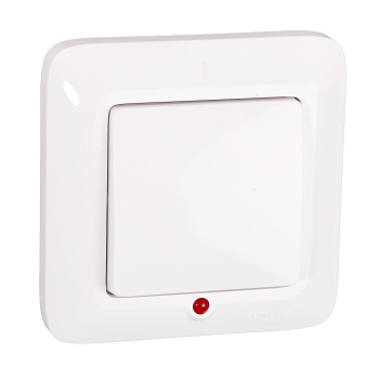 Выключатель "Прима" СП 1кл. белый с индикатором С16-053 *10/96