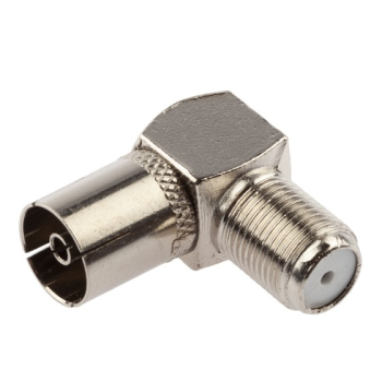 Переходник TV гнездо F - гнездо TV угловой ЭРА SIMPLE Б0048295 *10/50