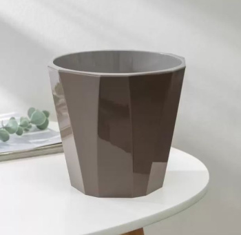 Кашпо пластм. "Палермо" 1,8л d верха 160мм h153мм со вставкой Корич-серое С316КСЕР("Мартика")*1/20
