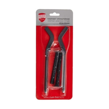 Кронштейн д/радиатора черный плоский с дюбелем 7,2х170мм  (КОМПЛЕКТ  2ШТ) *1/50