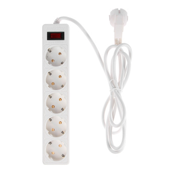Сетевой фильтр Smartbuy, 5 розеток, 1.8 м, 2200 Вт, 10 А, белый Сетевой фильтр Smartbuy, 5 розеток, 1.8 м, 2200 Вт, 10 А, белый