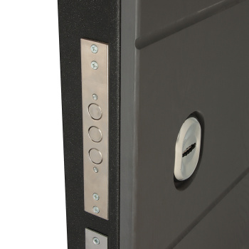 Дверь входная 2050х860х100 мм Дверной континент Новелло, правая, графит/белый Дверь входная 2050х860х100 мм Дверной континент Новелло, правая, графит/белый